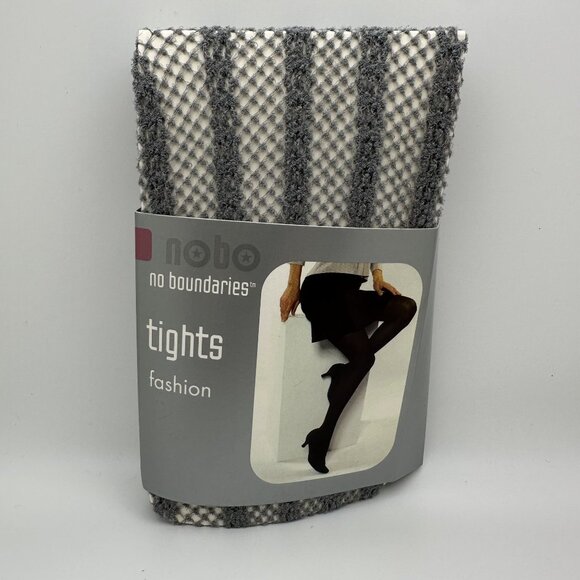 No Boundaries Grey Flannel Fashion Tights M/T Made In Italy - Picture 1 of 4